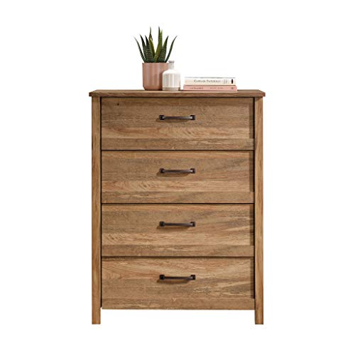 Sauder Cannery Bridge 4-Drawer Chest, L: 31.26" x W: 17.56" x H: 41.5", Sindoori Mango finish