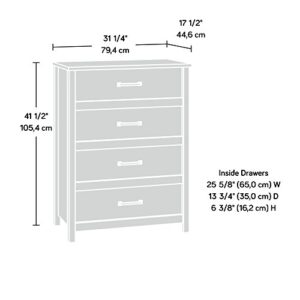 Sauder Cannery Bridge 4-Drawer Chest, L: 31.26" x W: 17.56" x H: 41.5", Sindoori Mango finish