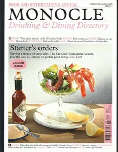 monocle magazine, drinking & dinning directory spring/summer, 2018 issue, 1