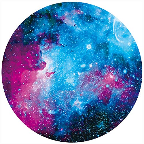 BOSOBO Mouse Pad, Round Nebula Galaxy Mouse Pad, Personalized Designs, Dual Stitched Edges, Anti-Slip Rubber Base, Customized Mousepad for Women Girls Office Computer Laptop Travel, 7.9 x 7.9 Inch