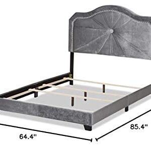 Baxton Studio Beds (Box Spring Required), Queen, Gray