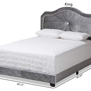 Baxton Studio Beds (Box Spring Required), Queen, Gray