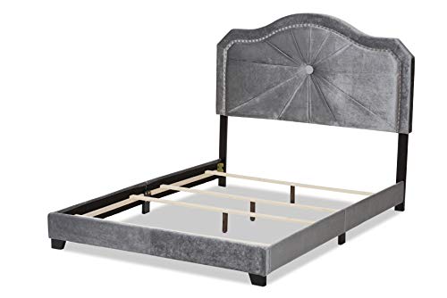 Baxton Studio Beds (Box Spring Required), Queen, Gray