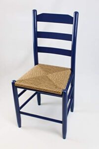 dixie seating beach mountain wood ladderback dining chair no. 80w blue