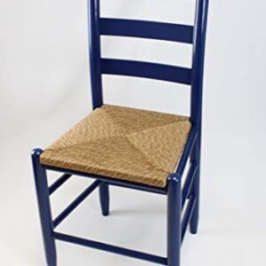 Dixie Seating Beach Mountain Wood Ladderback Dining Chair No. 80W Blue
