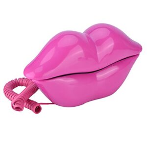 lips telephone novelty rose red mouth lip shaped phone landline cute shining desk corded phone for home hotel office decoration kids girls gift
