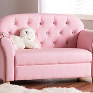 Baxton Studio Loveseats, Pink