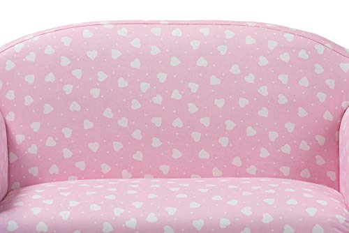 Baxton Studio Sofas, Pink/White Heart Print