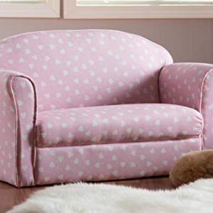 Baxton Studio Sofas, Pink/White Heart Print