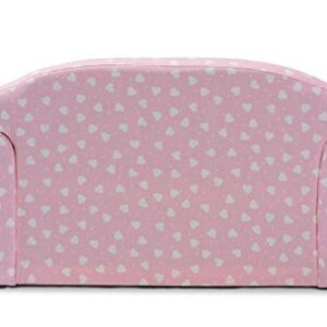 Baxton Studio Sofas, Pink/White Heart Print