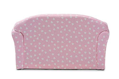 Baxton Studio Sofas, Pink/White Heart Print