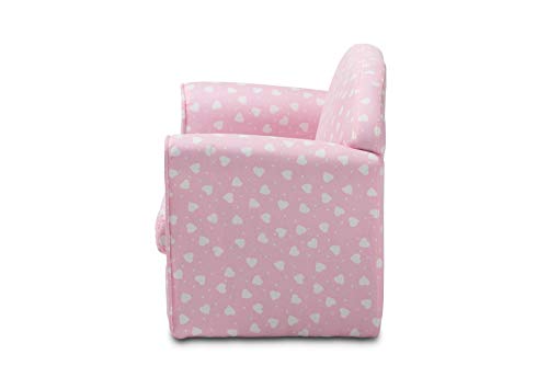 Baxton Studio Sofas, Pink/White Heart Print