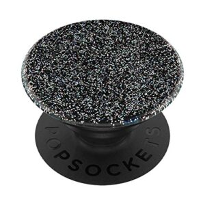 popsockets: popgrip with swappable top for phones & tablets - glitter black