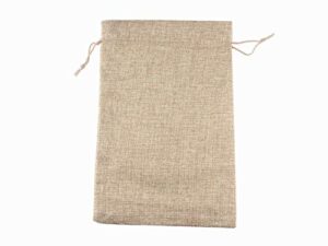 qianhailizz 10 pack 8 x 12 inch linen drawstring bags hessian jewelry gift pouch candy pouch flax drawstring wedding favor bags