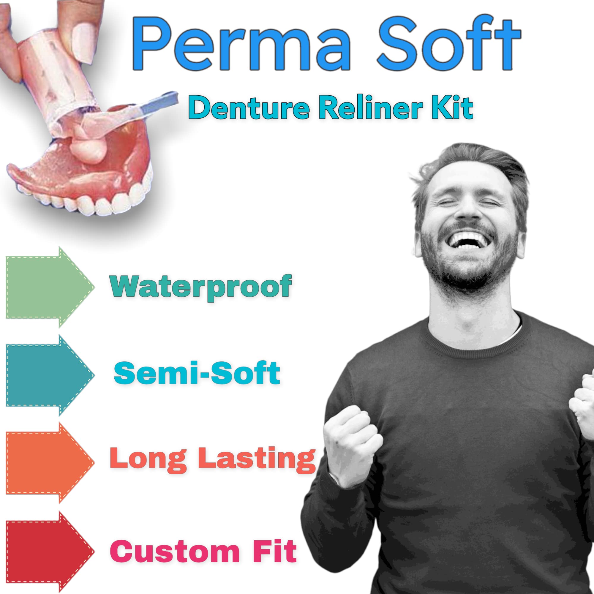 Perma Soft Denture Reline Kit- 2 Boxes (relines 4 dentures)