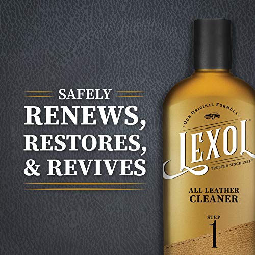 Lexol All Leather Cleaner (Step 1) by Lexol, Use on Furniture, Car Interior, Shoes, Handbags, Two-Step System, 16.9 Oz