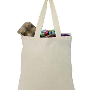 12 Pack Canvas Tote Bags Bulk Plain Fabric for Crafts, DIY, Vinyl, Shopping, Groceries (Natural Color, 15x16)