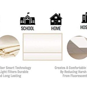 ShadeMAGIC Fluorescent Light Filter Covers - Mocha - Diffuser Pack; Eliminate Harsh Glare That Causes Eyestrain and Head Strain The The Classroom or at Office. (2)