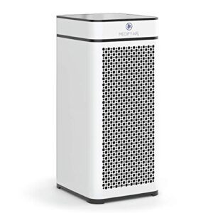 medify air ma-40 air purifier with h13 true hepa filter | 840 sq ft coverage | for allergens, wildfire smoke, dust, odors, pollen, pet dander | quiet 99.7% removal to 0.1 microns | white, 1-pack