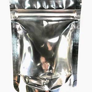 ⭐️ Smell Proof Resealable Mylar Storage Bag (100 Pack) 4 mil Thick Plus Size 4" x 5.5" x 1.5" Inch Stand Up Pouch. HEAT SEALABLE with Iron