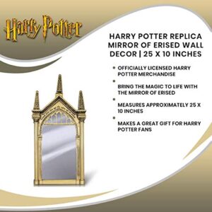 Harry Potter Replica Mirror of Erised Wall Decor | Hanging Mirror For Entryway, Living Room, Bedroom | Collectible Wizarding World Vanity Mirror | 25 x 10 Inches