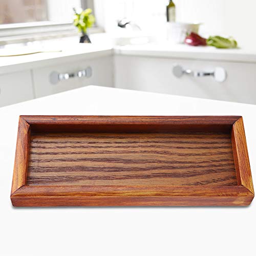 Serving Tray Rectangle Wooden Tea Tray Serving Table Plate Snacks Food Storage Dish for Hotel Home(7.9x3.2in)