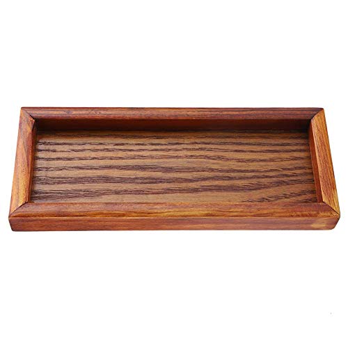 Serving Tray Rectangle Wooden Tea Tray Serving Table Plate Snacks Food Storage Dish for Hotel Home(7.9x3.2in)