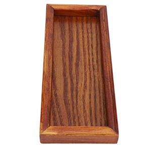 Serving Tray Rectangle Wooden Tea Tray Serving Table Plate Snacks Food Storage Dish for Hotel Home(7.9x3.2in)