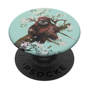 star wars ewok in the flowers popsockets popgrip: swappable grip for phones & tablets