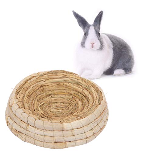 POPETPOP Handwoven Pigeon Nesting Bowls, Bird Nests Straw Incubation Bed, Courtship Breeding House for Pigeon/Dwarf Rabbit/Gerbil/Chinchillas/Parakeet/Guinea Pigs, 24x6.5cm