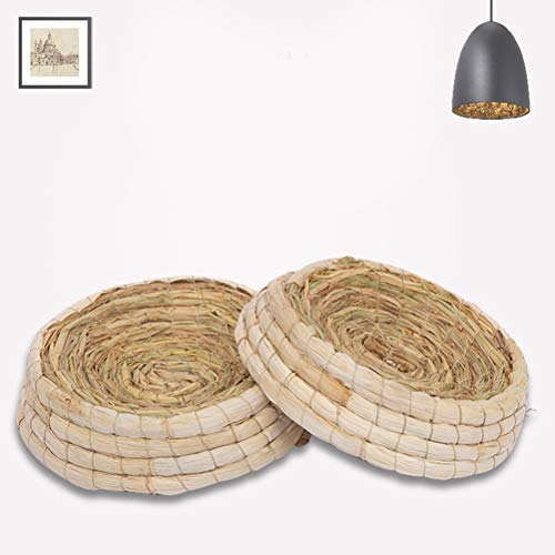 POPETPOP Handwoven Pigeon Nesting Bowls, Bird Nests Straw Incubation Bed, Courtship Breeding House for Pigeon/Dwarf Rabbit/Gerbil/Chinchillas/Parakeet/Guinea Pigs, 24x6.5cm