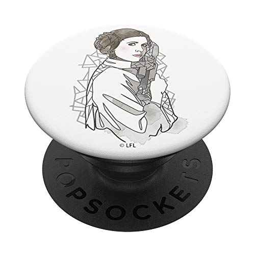 Star Wars Princess Leia Outline Watercolor Sketch PopSockets PopGrip: Swappable Grip for Phones & Tablets