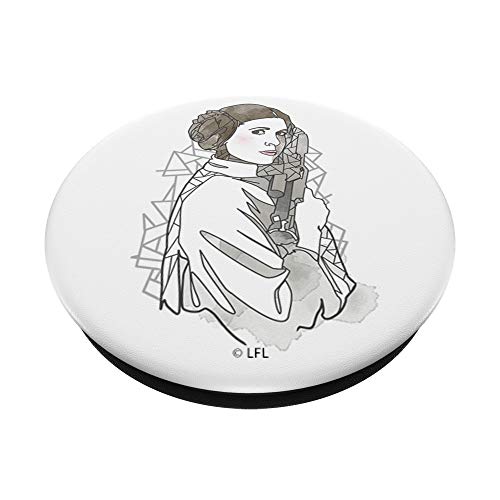 Star Wars Princess Leia Outline Watercolor Sketch PopSockets PopGrip: Swappable Grip for Phones & Tablets