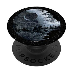 star wars death star up close in the sky popsockets popgrip: swappable grip for phones & tablets