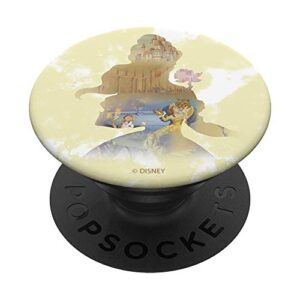 disney beauty and the beast belle silhouette fill popsockets popgrip: swappable grip for phones & tablets