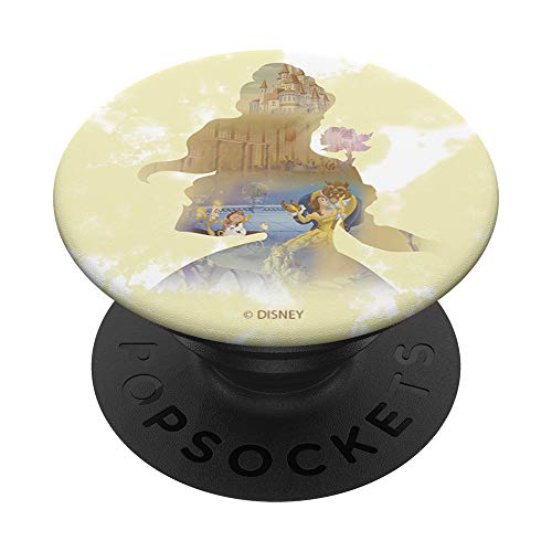 Disney Beauty And The Beast Belle Silhouette Fill PopSockets PopGrip: Swappable Grip for Phones & Tablets