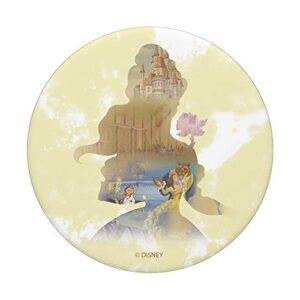 Disney Beauty And The Beast Belle Silhouette Fill PopSockets PopGrip: Swappable Grip for Phones & Tablets