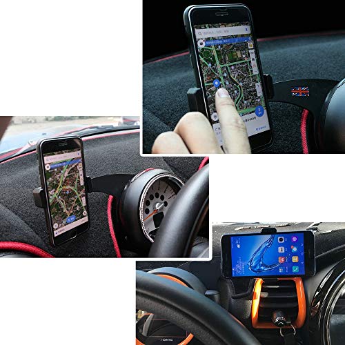 HEINMO 360° Rotatable Phone Holder GPS Cup Mount with Car Cradle for Cooper Clubman Countryman Paceman Hatchback F55 F56 F60 R55 R56 R60 Smartphone Support Basket (R55 R56 R57 R58 R59 Gray)