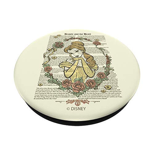 Disney Beauty And The Beast Belle Book Page PopSockets PopGrip: Swappable Grip for Phones & Tablets