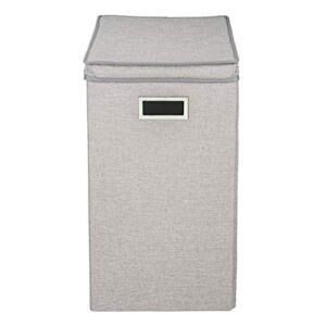 GreenWay GFL6000GR Collapsible Double Sorter, Grey Linen Laundry Hamper