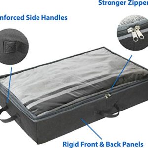 Simple Houseware 2 Pack Under Bed Storage Bin, Black