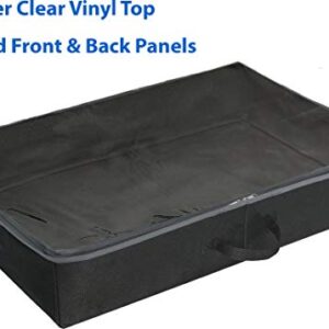 Simple Houseware 2 Pack Under Bed Storage Bin, Black