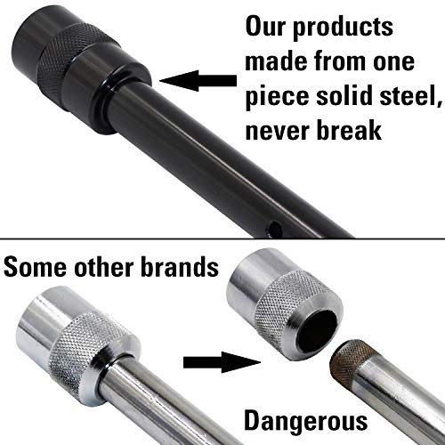 TowWorks 79631 Keyed Unique 5/8" Trailer Hitch Lock with Extra Long 3-1/4" Span, Double Safety Tow Hitch Receiver Locking Pin for Class III IV Hitches with 2" and 2.5" Receivers