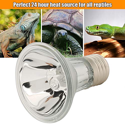 E27 220v Pet Reptile Halogen Spotlights Full Spectrum Basking Lamp Light Bulb Uva Uvb 24 Hour Heat Source Halogen Bulb for Reptiles(100W)