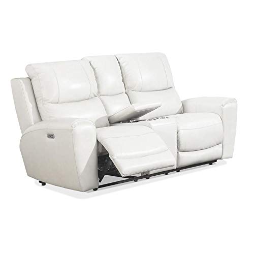 Steve Silver Laurel Pwr Console Loveseat Love Seats, Ivory