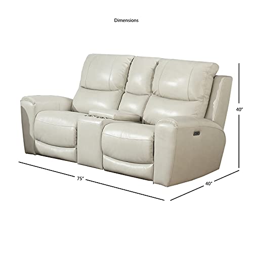 Steve Silver Laurel Pwr Console Loveseat Love Seats, Ivory