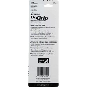 Dr. Grip Retractable Ballpoint Pen, Black Ink, 1mm (3 Pack)