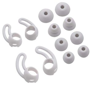 zotech replacement earpads eartips earbuds ear hooks for urbeats beatsx beats tour. soft wing tips 2 size 2 pairs & ear tips 4 size 4 pairs (white)