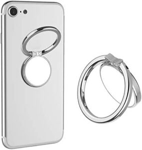 vasivo mirror phone ring holder, 360° swivel ring holder finger holder holder for iphone 7/7 plus, galaxy s8/s8 plus and other smartphones (silver)