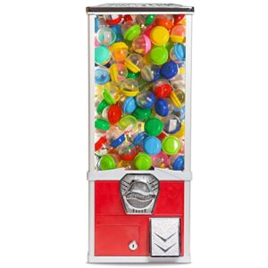 vending machine - big capsule vending machine - prize machine - commercial vending machine for 2 inch round capsules gumballs bouncy balls - red